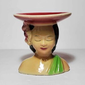 Shawnee Lady Head Vase Planter Polynesian Vintage